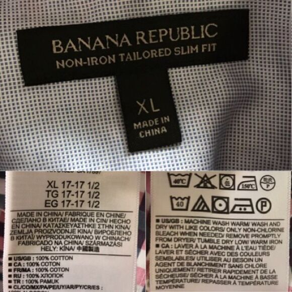 Banana Republic Pink White Plaid Button Up XL - Picture 5 of 5